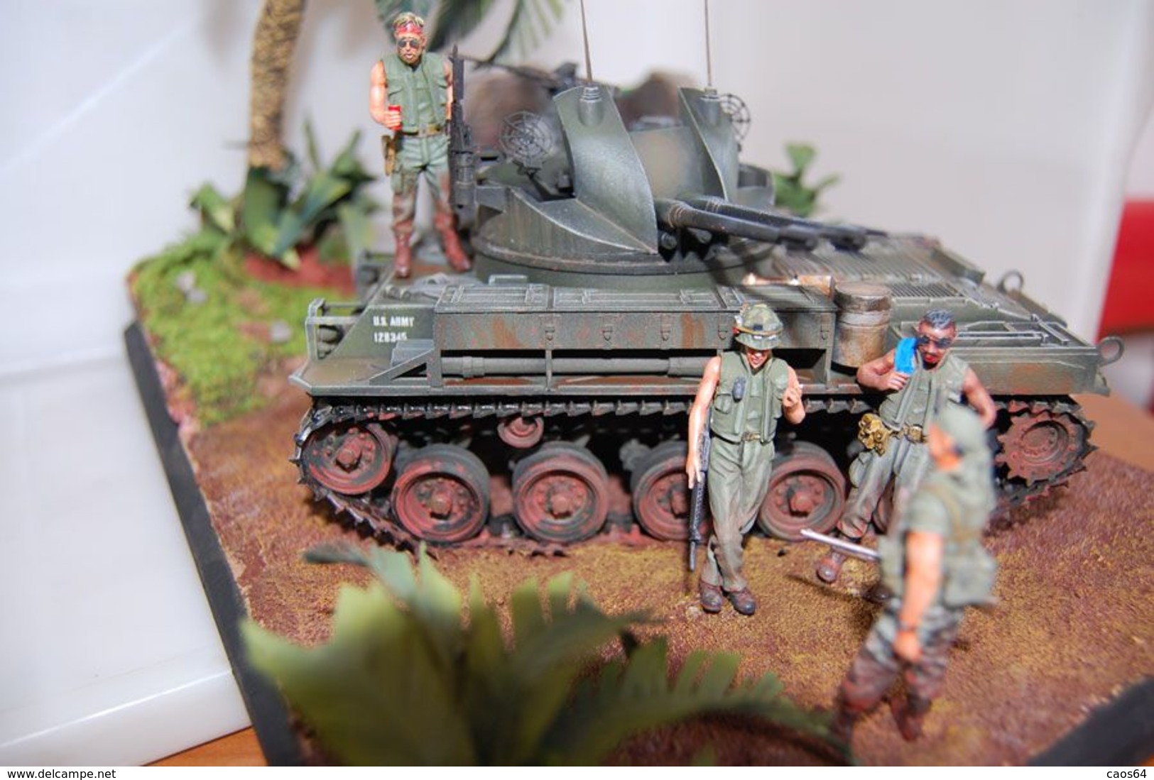 VIETNAM WAR M42 DUSTER TAMIYA VERLINDEN 1/35 DIORAMA - Chars