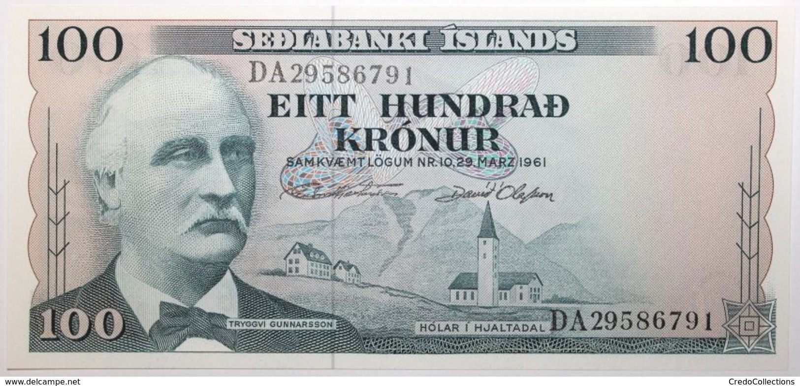 Islande - 100 Kronur - 1961 - PICK 44a.11 - NEUF - Islande