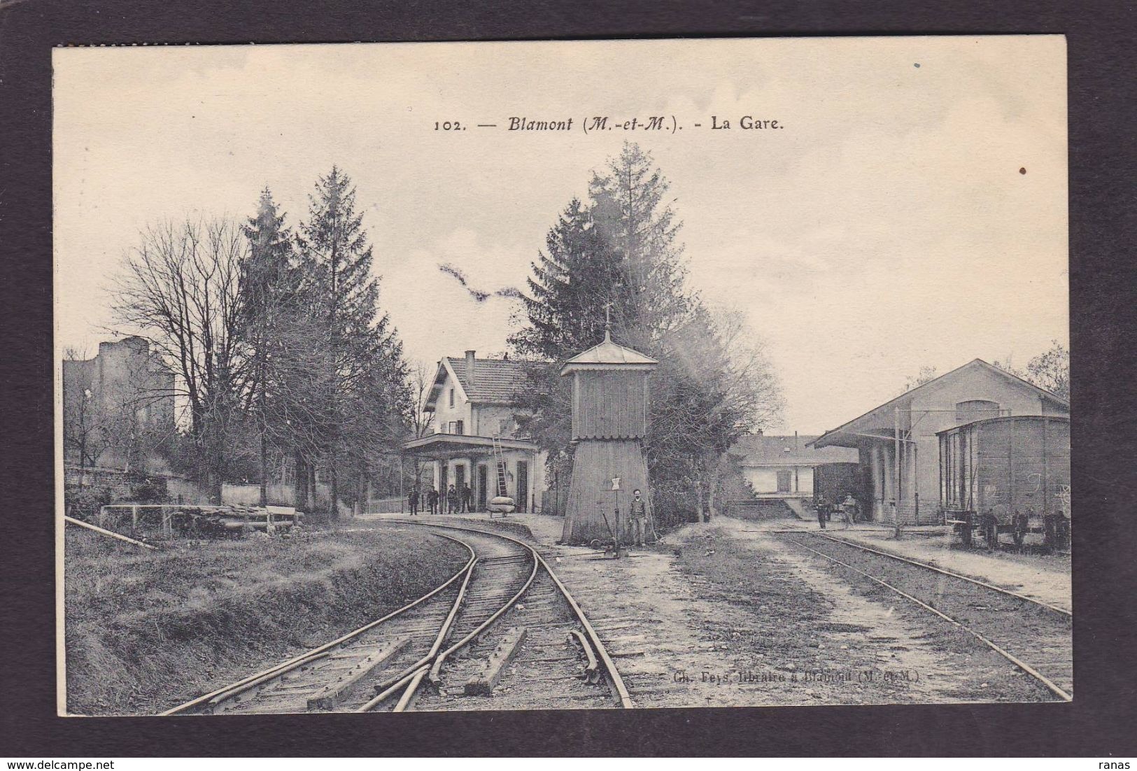 CPA Meurthe Et Moselle 54 Blamont Gare Chemin De Fer Train Circulé - Blamont