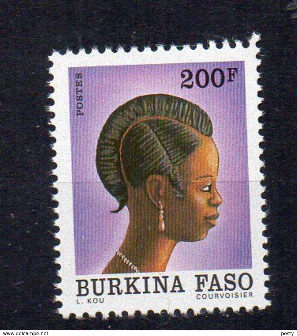 BURKINA FASO - 1991 - FEMME DU BURKINA FASO - COIFFURE - WOMAN FROM BURKINA FASO - 200f - - Burkina Faso (1984-...)