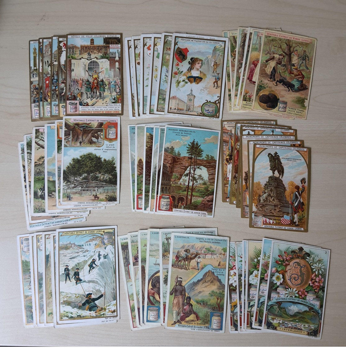 CHROMO Liebig - Lot Collection - 9 Sets Complets - 54 Cards - Rochers , L'Australie , ... - Liebig