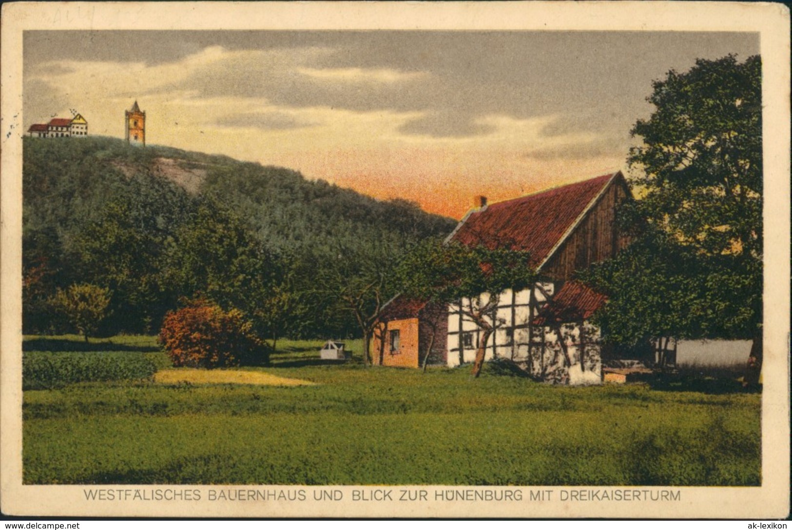 Bielefeld Umland-Ansicht Hünenburg & Lokalität Julius Grebe 1914 - Bielefeld