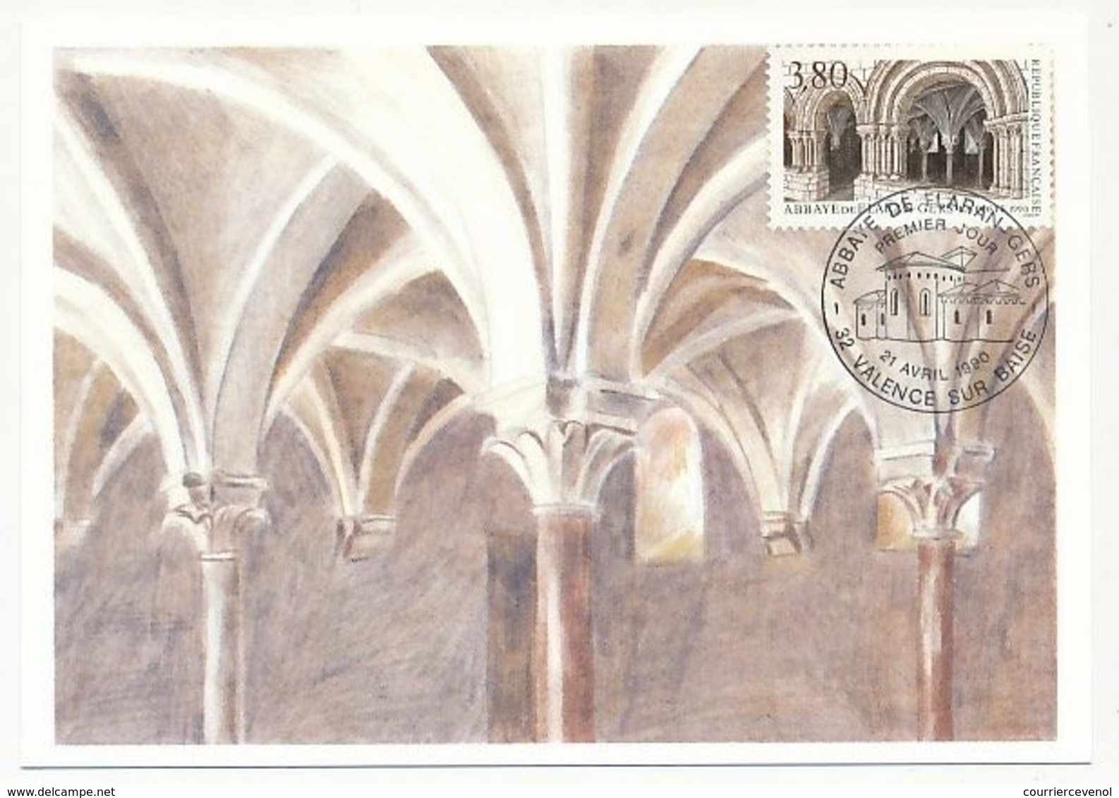 Carte Maximum - 3,80 Abbaye De Flaran - Valence Sur Baise - YT 2659 - 1990 - 1990-1999