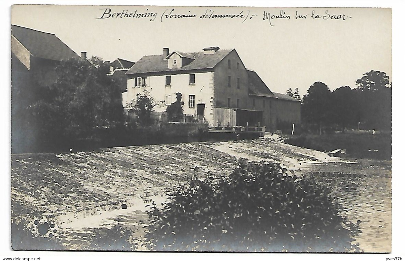 BERTHELMING - Moulin Sur La SAAR (Carte Photo Rare) - Otros & Sin Clasificación