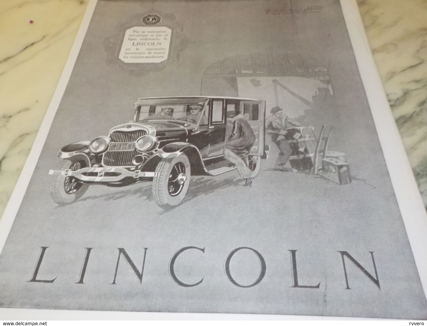 ANCIENNE PUBLICITE MODERNE  VOITURE  LINCOLN 1925 - Cars