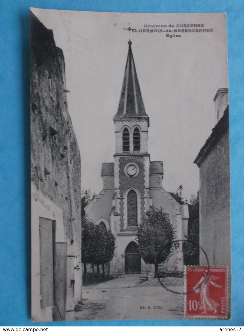 17 :SAINT-GERMAIN De MARENCENNES : L'EGLISE  , C.P.A. , En Bon état - Otros & Sin Clasificación