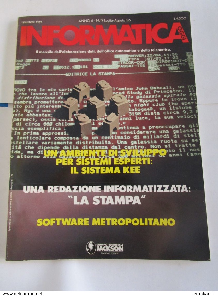 - RIVISTA INFORMATICA OGGI  N 19 / 1986 - Computer Sciences