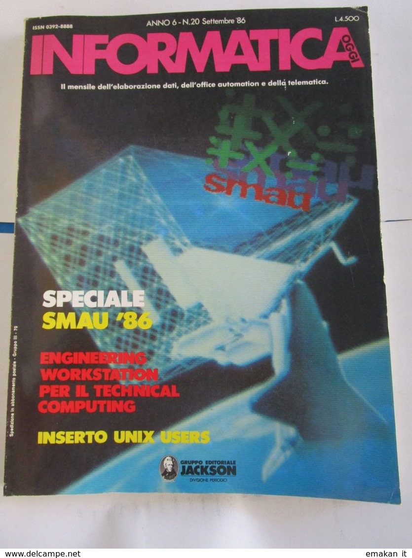 # RIVISTA INFORMATICA OGGI  N 20 / 1986 - Informatique