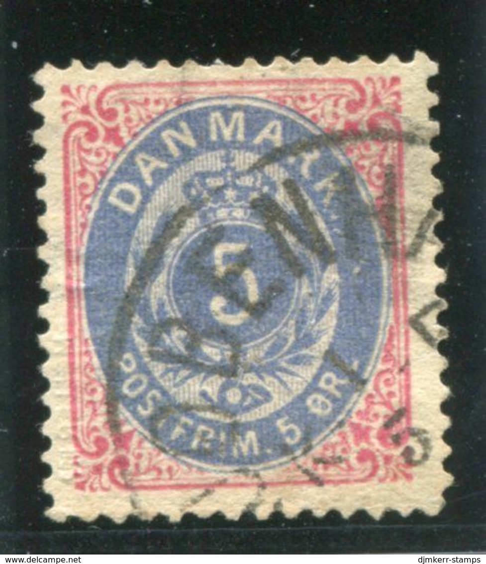 DENMARK 1879 Numeral In Oval 5 Øre With Inverted Watermark, Used.  Michel 24 I Y A - Usati