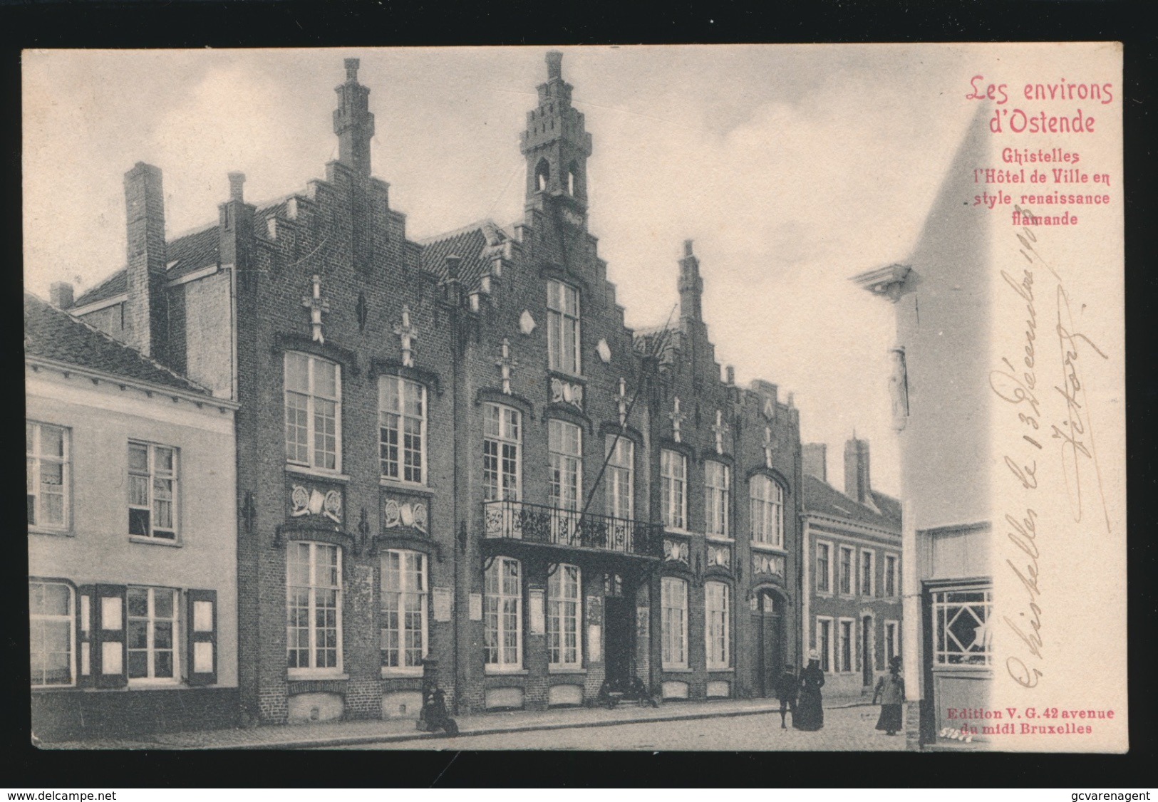 LES ENVIRONS D'OSTENDE GHISTELLES  - GISTEL  L'HOTEL DE VILLE EN STYLE RENAISSANCE FLAMANDE - Lummen