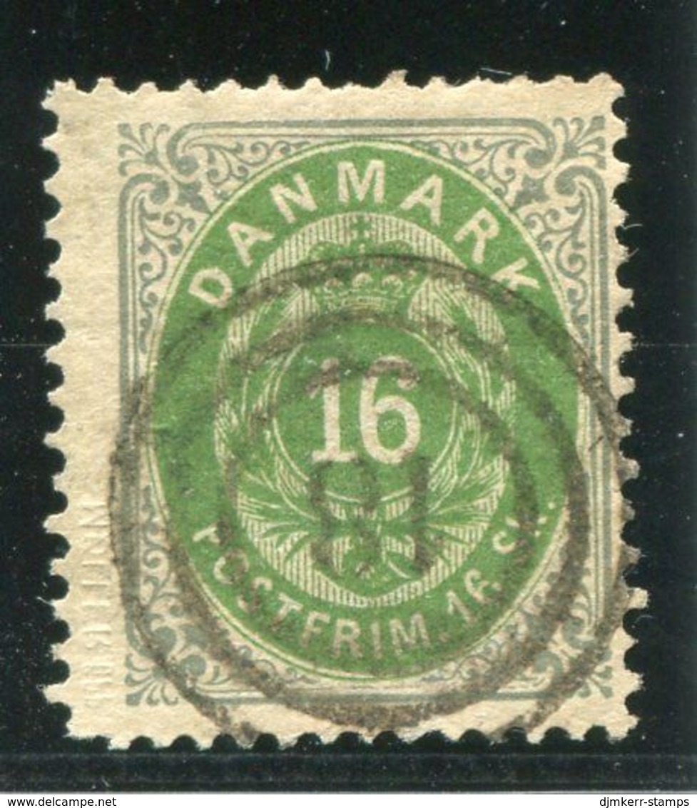 DENMARK 1871 Numeral In Oval 16 Sk. Used.  Michel 20 I A - Usado