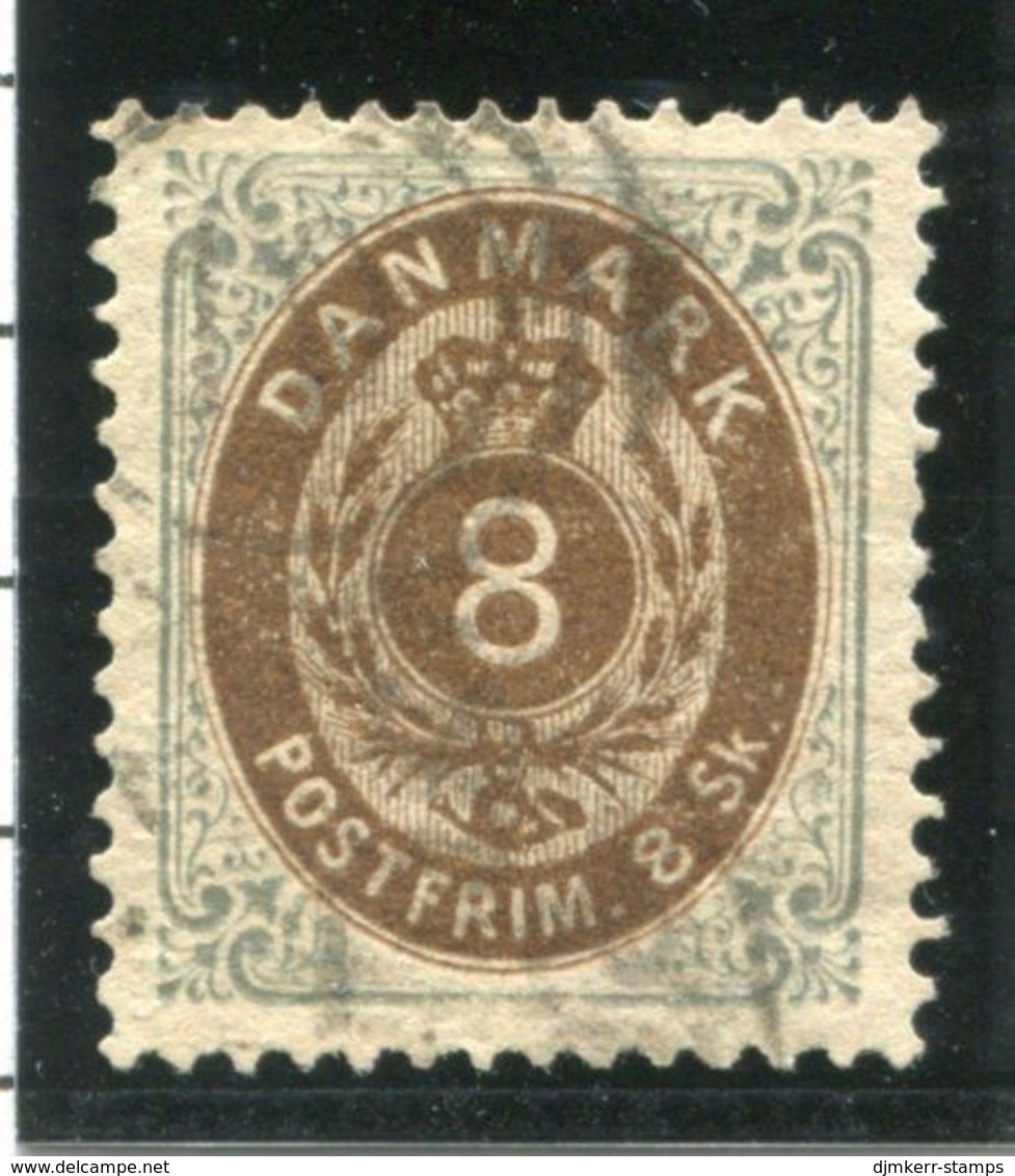 DENMARK 1871 Numeral In Oval 8 Sk. Used.  Michel 19 I A - Gebruikt