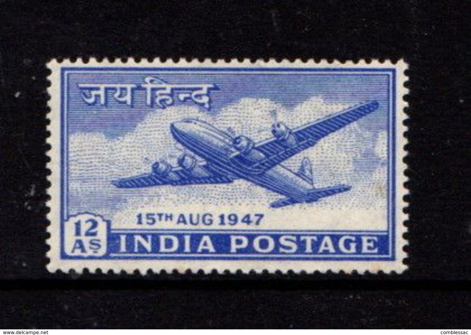 INDIA    1947    Independence   12a  Blue    MNH - Neufs