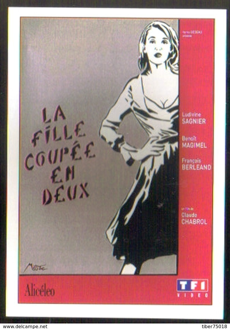 Carte Postale : La Fille Coupée En Deux (cinema Affiche Film) Illustration Miss-Tic (tag, Graffiti, Street Art) - Other & Unclassified