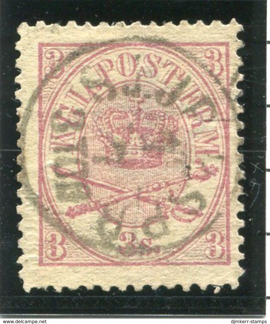 DENMARK 1864 Royal Insignia 3 Sk. Used  Michel 12A - Used Stamps