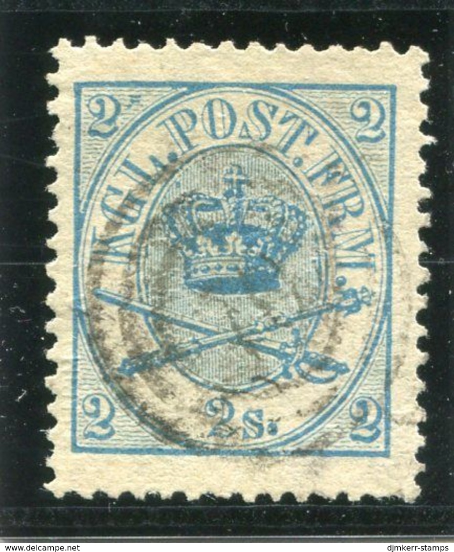 DENMARK 1864 Royal Insignia 2 Sk. Used  Michel 11A - Used Stamps