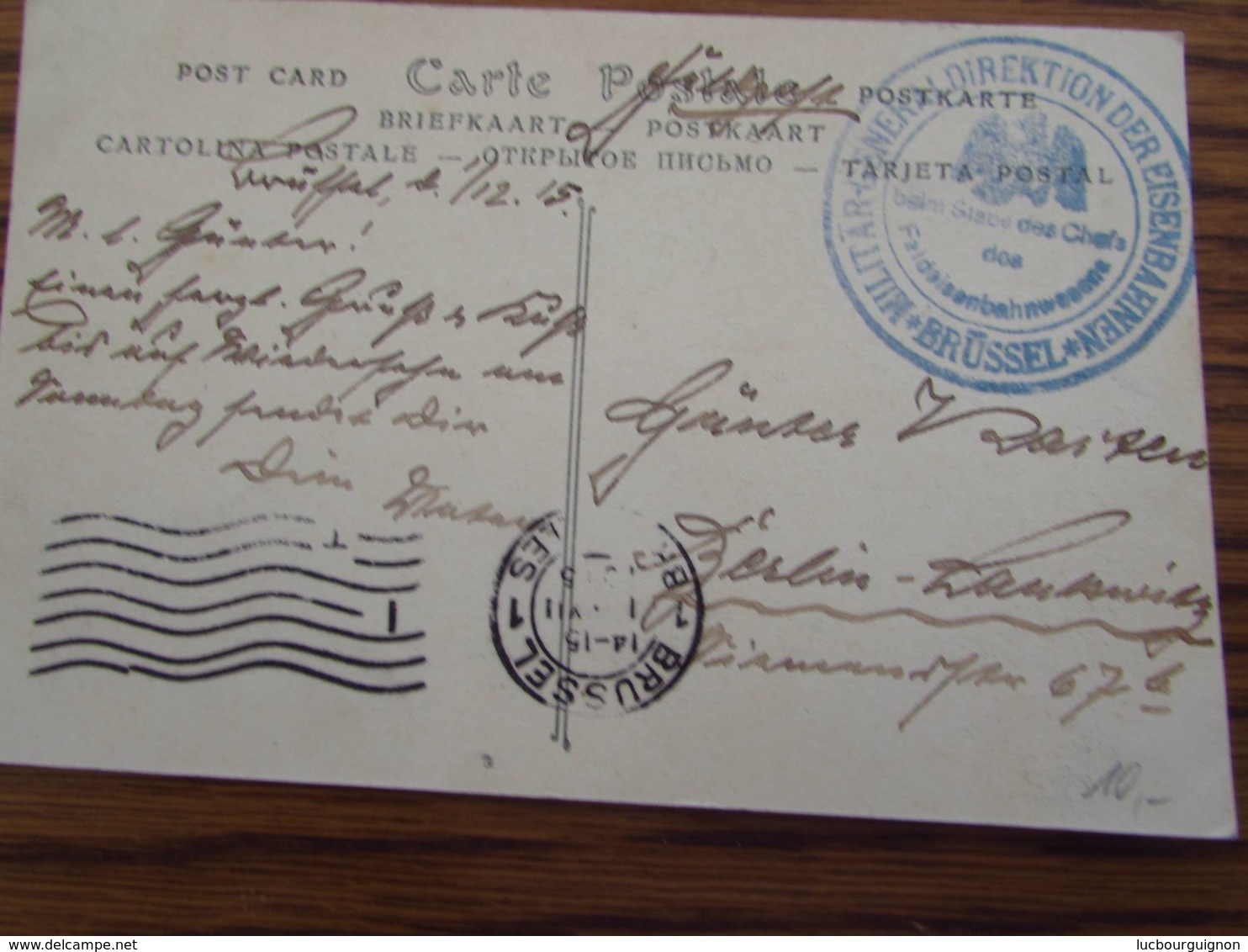 5 Cartes Postales En Feldpost De BRUSSEL /BRUSSEL 2 : Cachets Divers Et Différents (1915-16) - Sonstige & Ohne Zuordnung