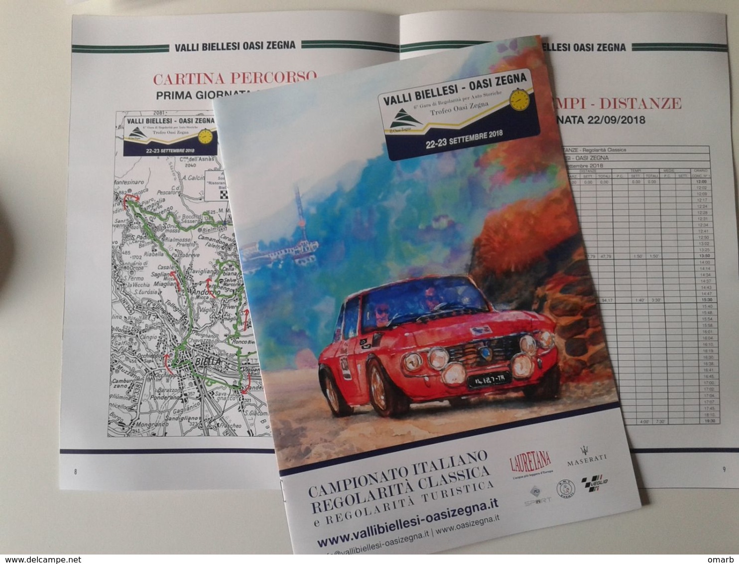 Alt1087 Mappa Prove Speciali Rally Valli Biellesi 2018 Biella, Regolarità Auto Storiche Lancia Fulvia, Albo D'oro - Autorennen - F1