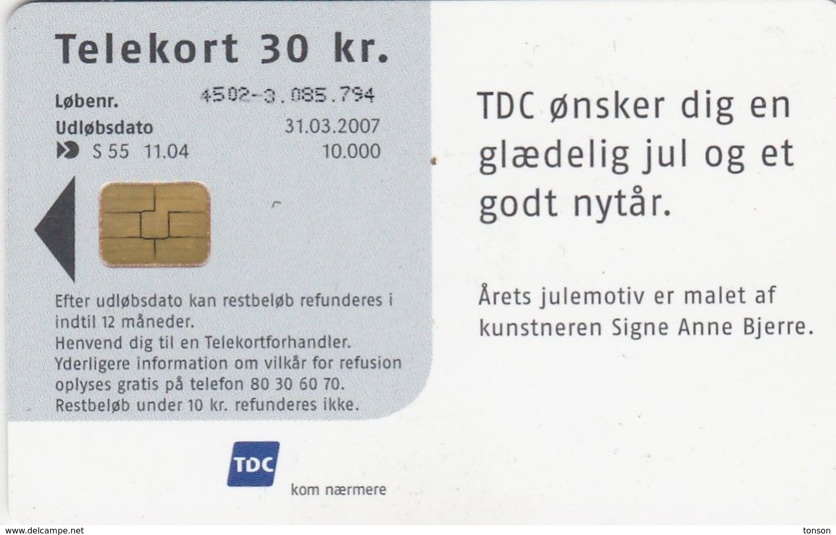 Denmark, S 055, Christmas '04, Only 10.000 Issued, 2 Scans. - Danemark