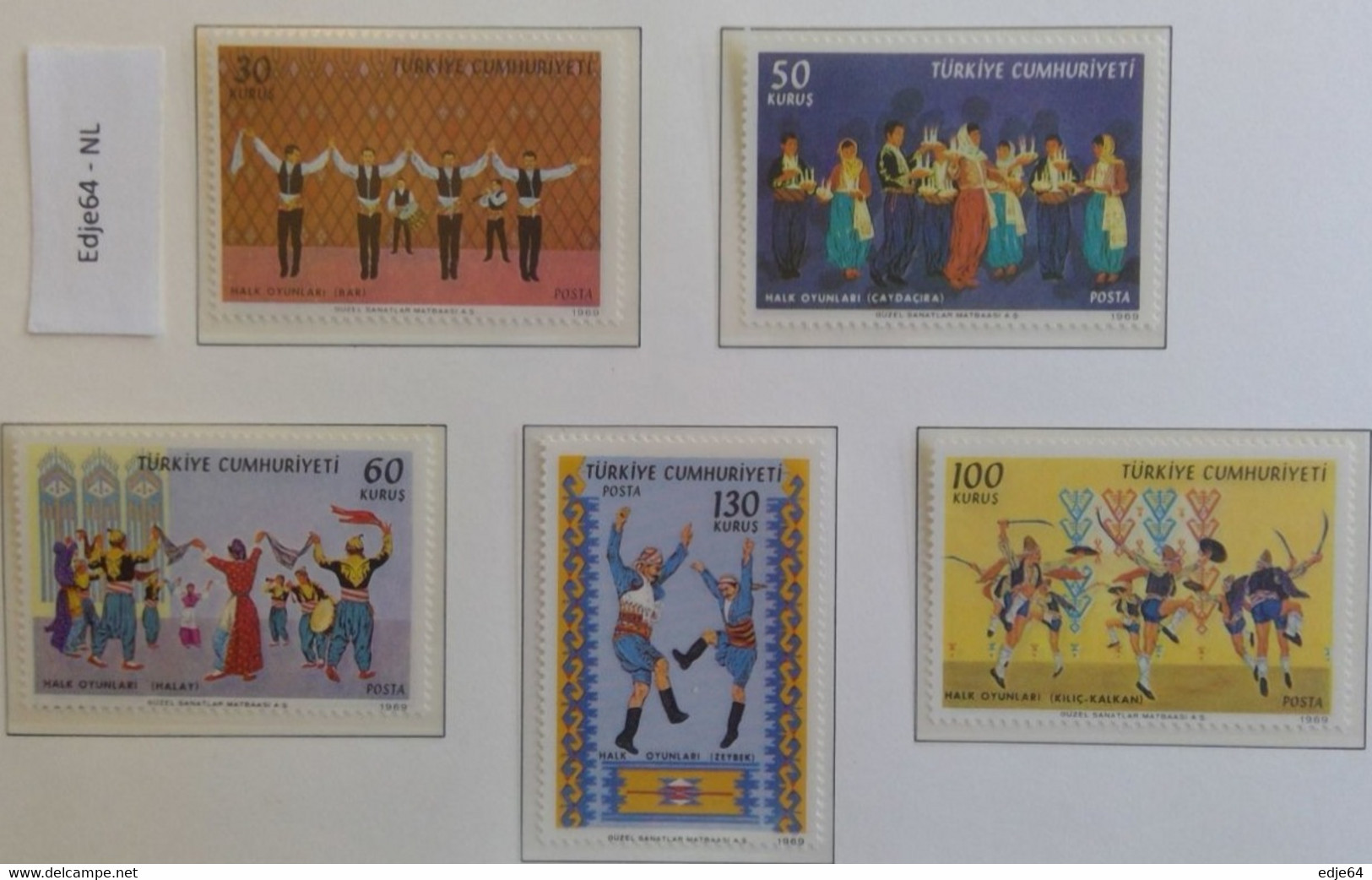 Turkije 1969 Volksdansen - Nuevos