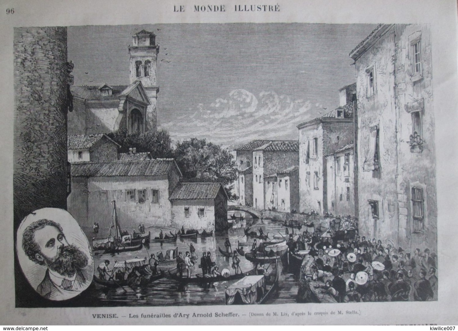 1873 VENISE     Les Funerailles De   ARY ARNOLD SCHEFFER - Zonder Classificatie