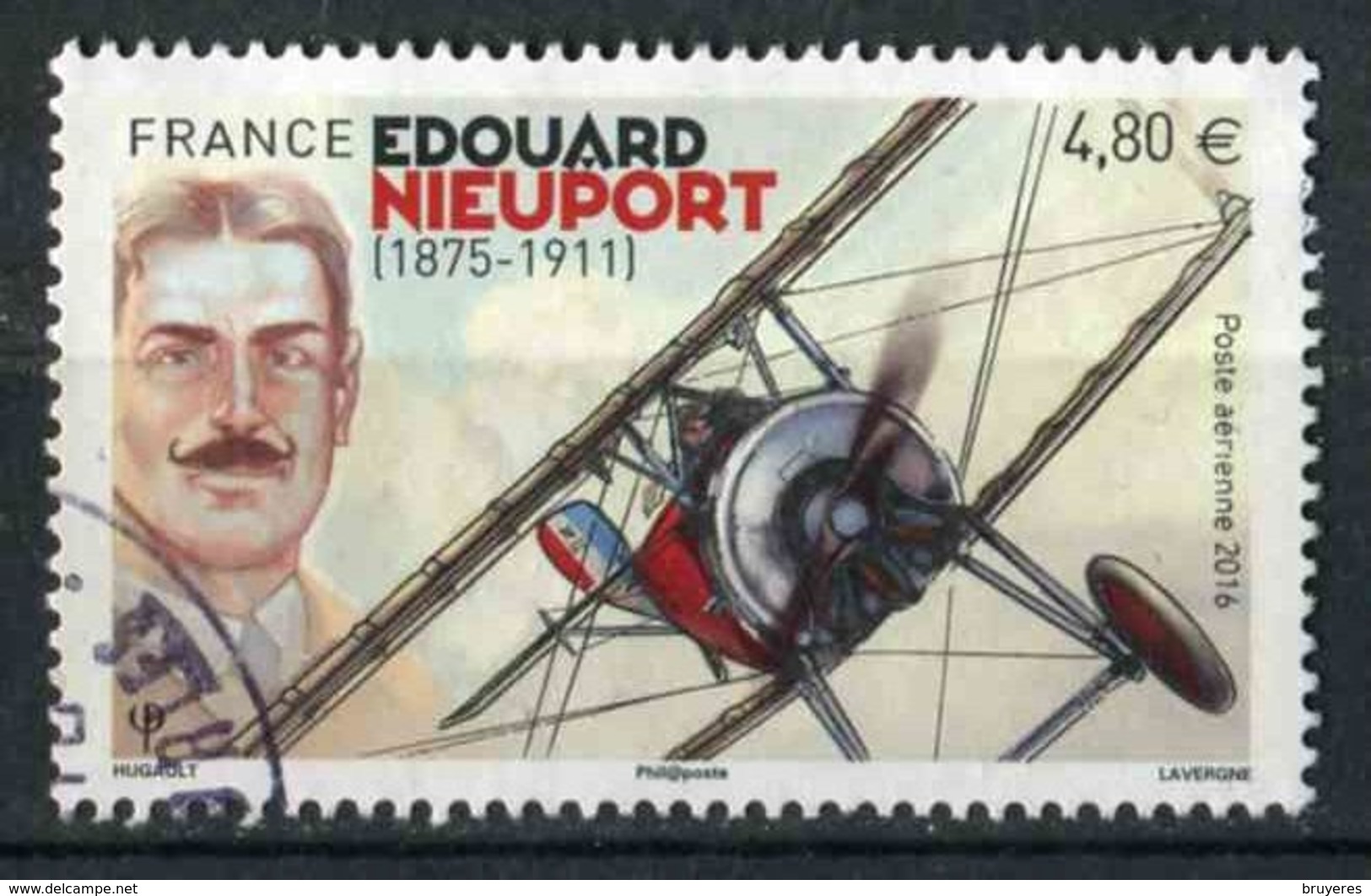 TIMBRE De 2016 Oblitéré "4,80 € - EDOUARD NIEUPORT" - 1960-.... Oblitérés