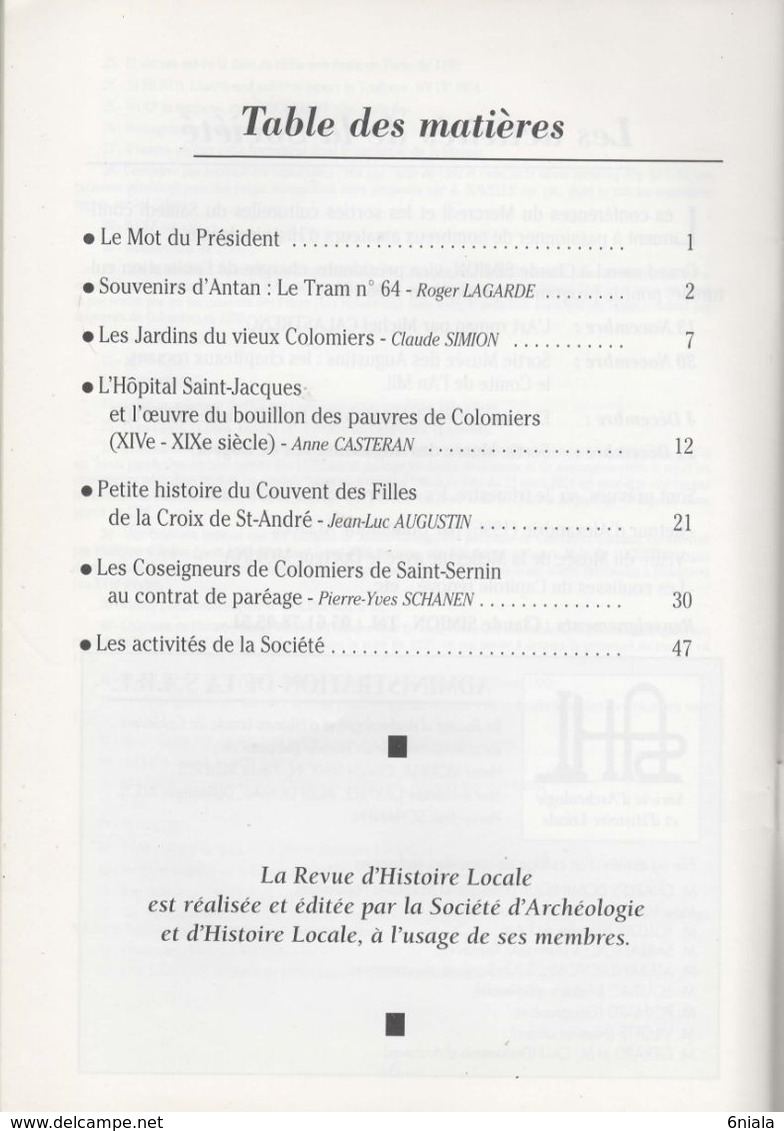 562 31 HAUTE GARONNE  Revue  Histoire Locale COLOMIERS N°15 - Midi-Pyrénées