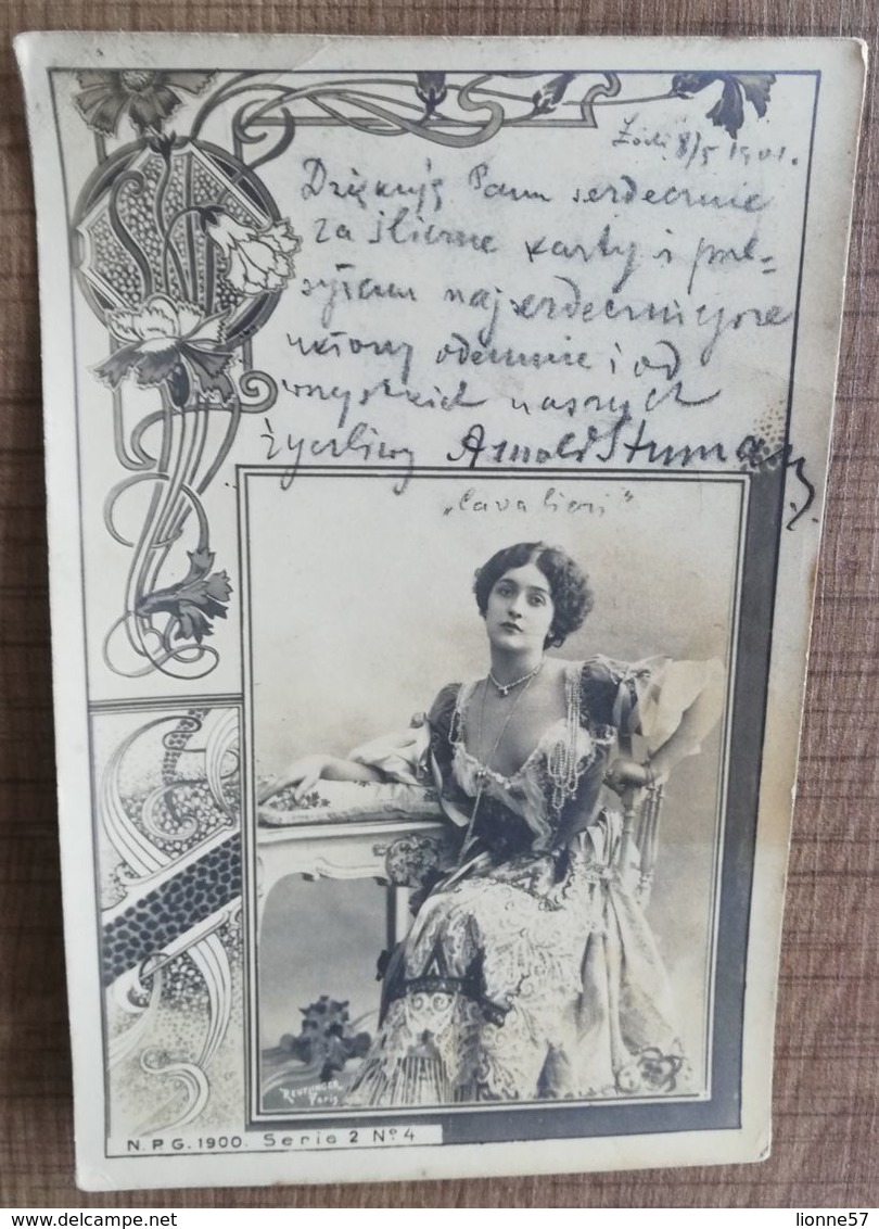 CPA CADRE ART NOUVEAU CAVALIERI REUTLINGER N.P.G 1900 Série 2 N°4 Femme - Künstler