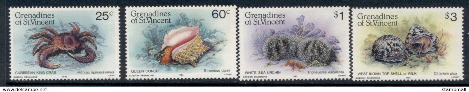 St Vincent Grenadines 1985 Shellfish MUH - St.Vincent & Grenadines