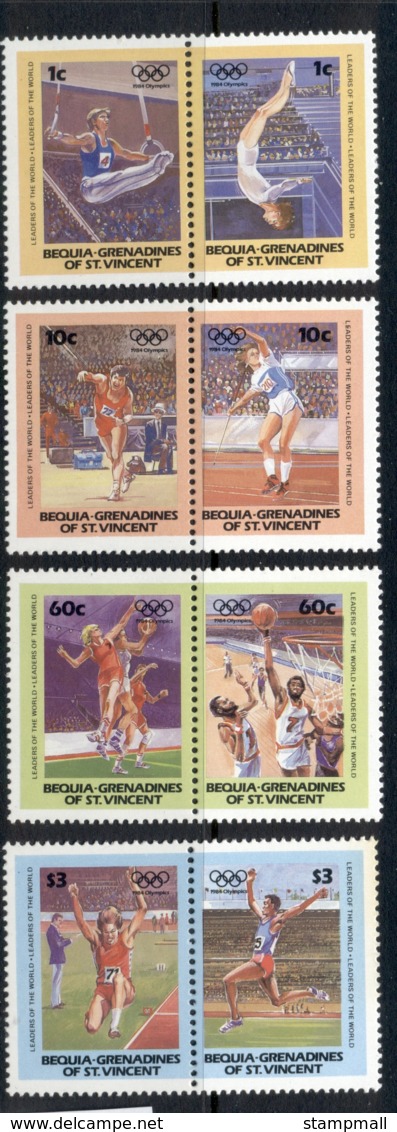 St Vincent Grenadines Bequia 1984 LOW Summer Olympics MUH - St.Vincent E Grenadine