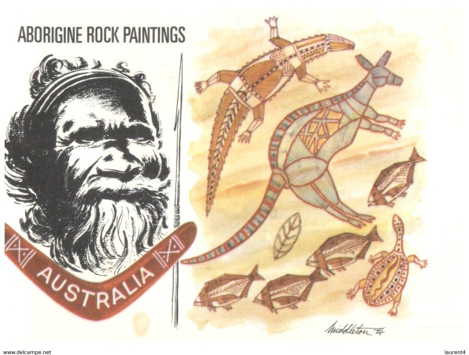 (D 1) Australia - Aborignes Rock Painting - Aborigines