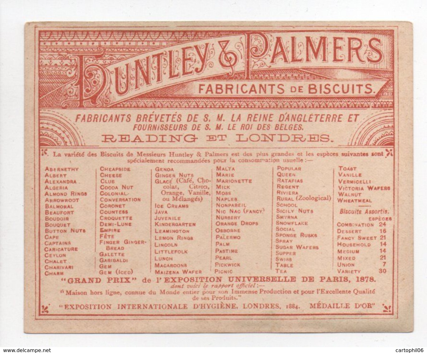 - CHROMO HUNTLEY & PALMERS - FABRICANTS DE BISCUITS - ITALIENS - - Sonstige & Ohne Zuordnung