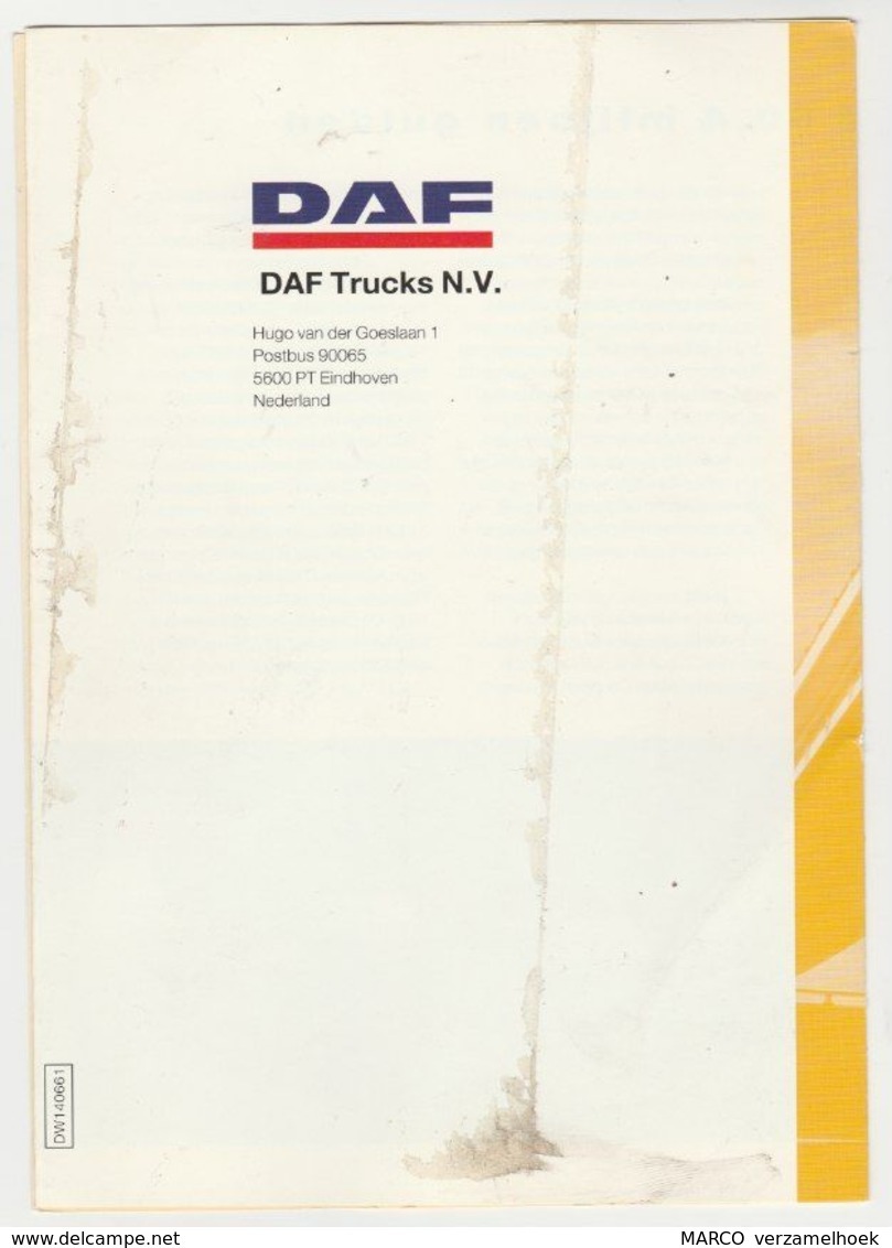 Brochure-leaflet: DAF Trucks Eindhoven Halfjaarbericht 1996 - Camions