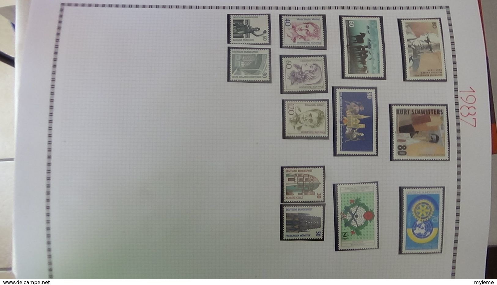 H14 Collection timbres, blocs et carnets ** Allemagne Fédérale de 1980 à 2000