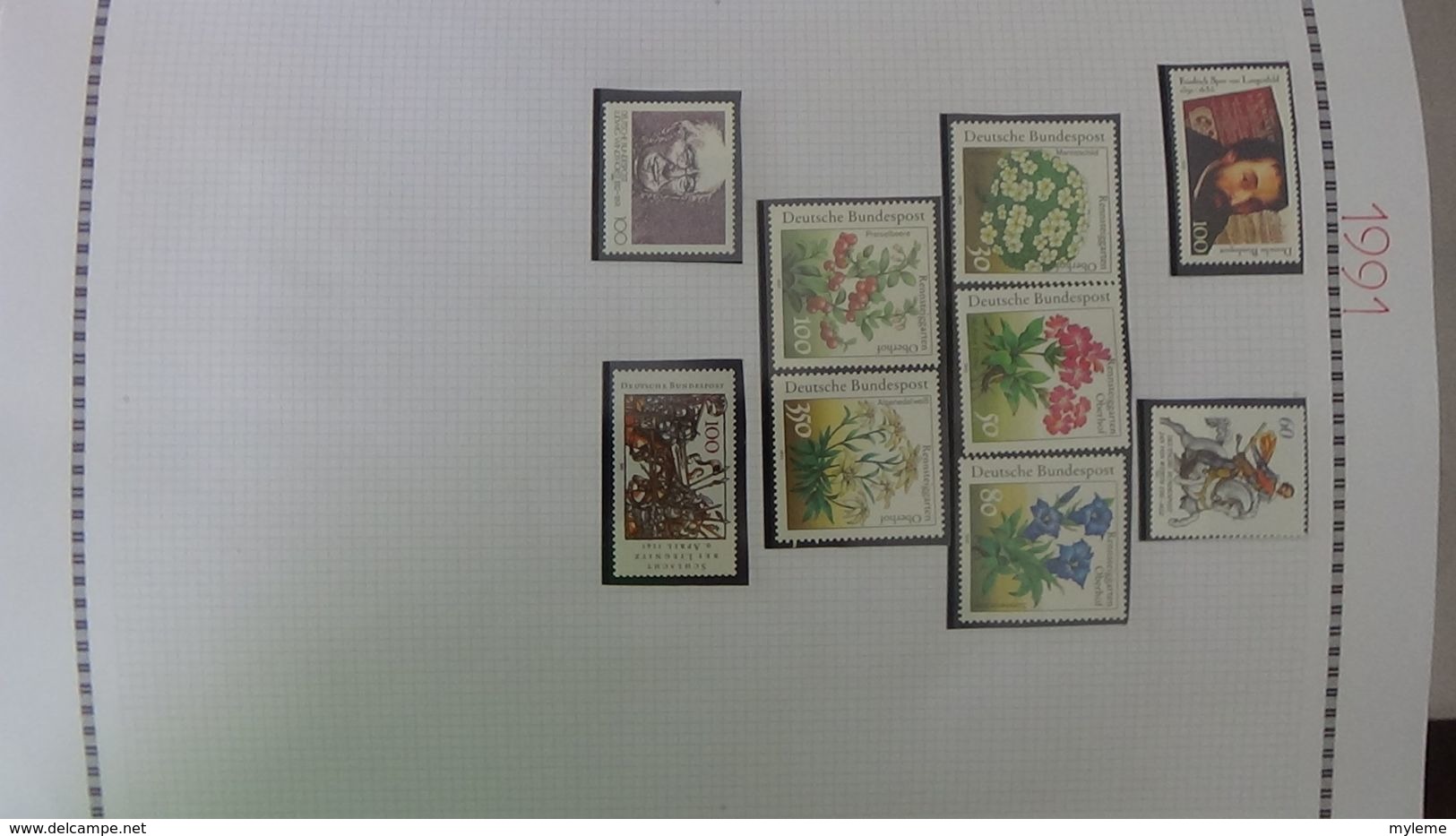 H14 Collection timbres, blocs et carnets ** Allemagne Fédérale de 1980 à 2000