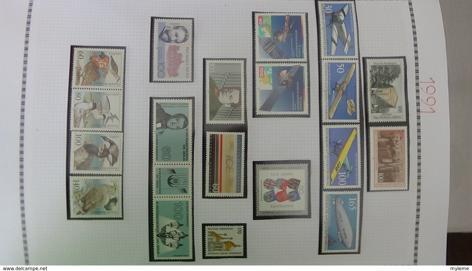 H14 Collection timbres, blocs et carnets ** Allemagne Fédérale de 1980 à 2000