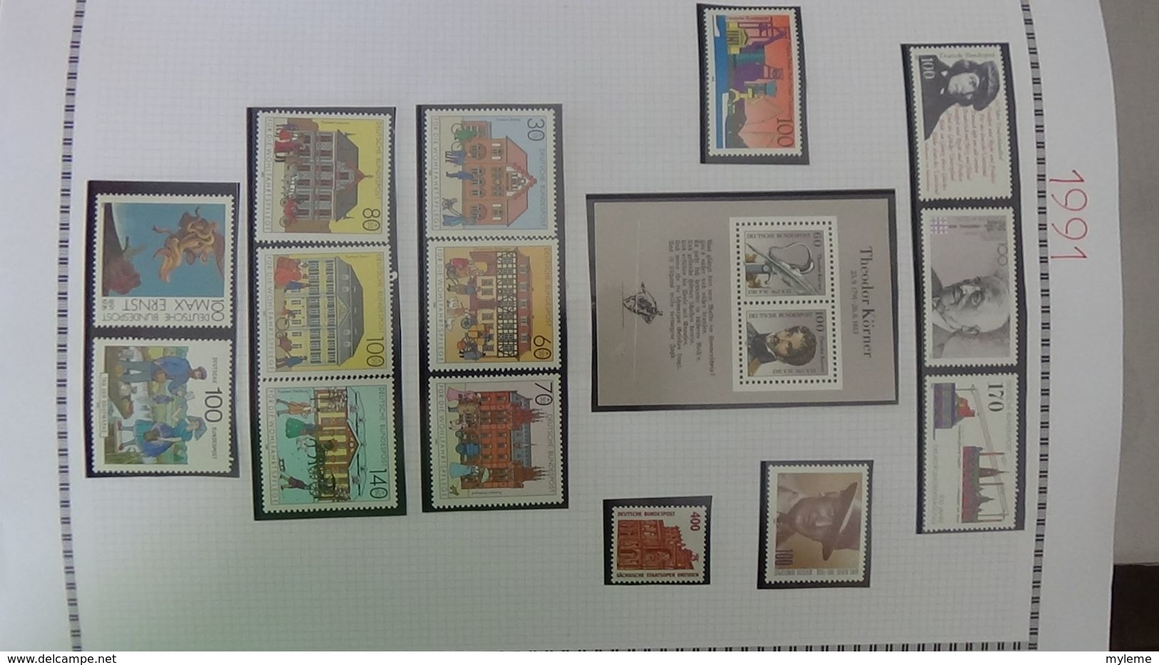 H14 Collection timbres, blocs et carnets ** Allemagne Fédérale de 1980 à 2000