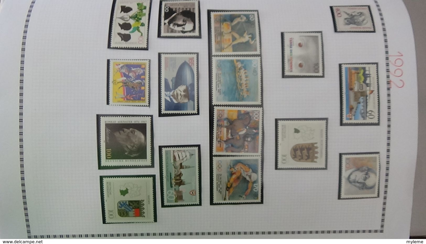 H14 Collection timbres, blocs et carnets ** Allemagne Fédérale de 1980 à 2000