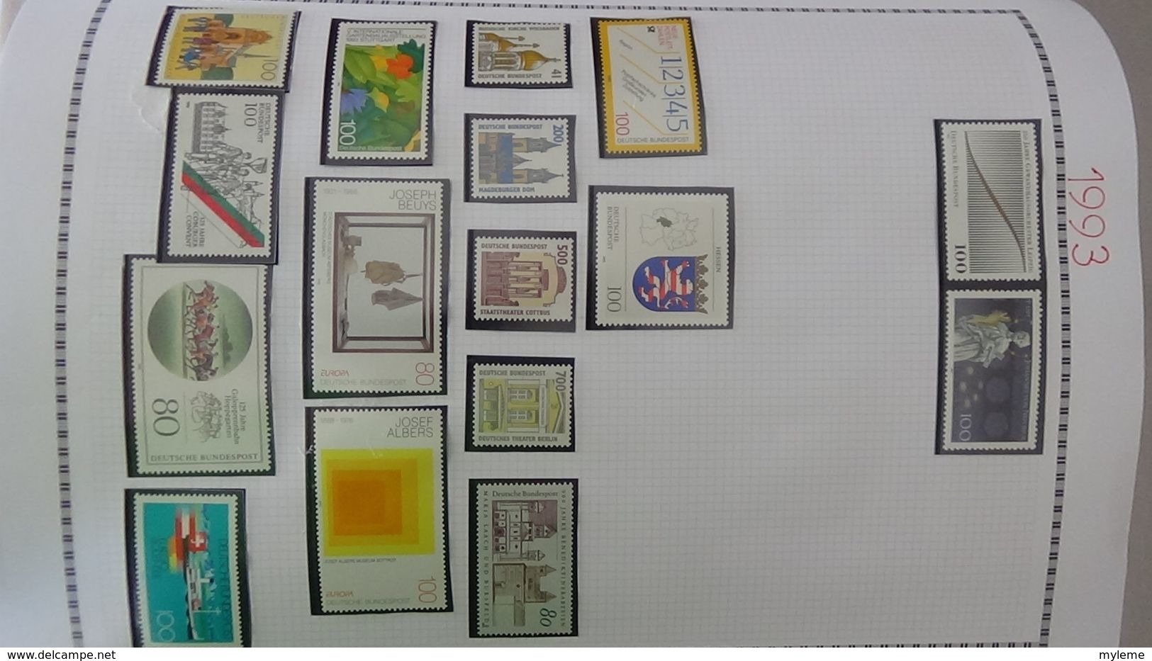 H14 Collection timbres, blocs et carnets ** Allemagne Fédérale de 1980 à 2000