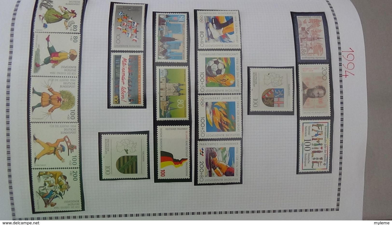 H14 Collection timbres, blocs et carnets ** Allemagne Fédérale de 1980 à 2000