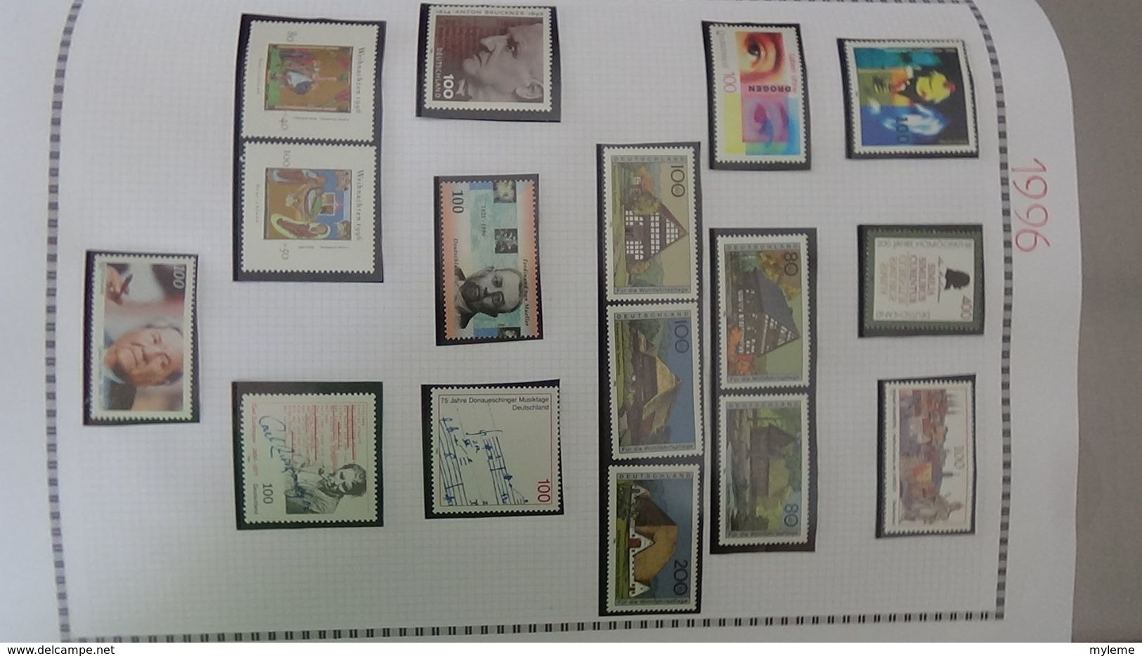 H14 Collection timbres, blocs et carnets ** Allemagne Fédérale de 1980 à 2000