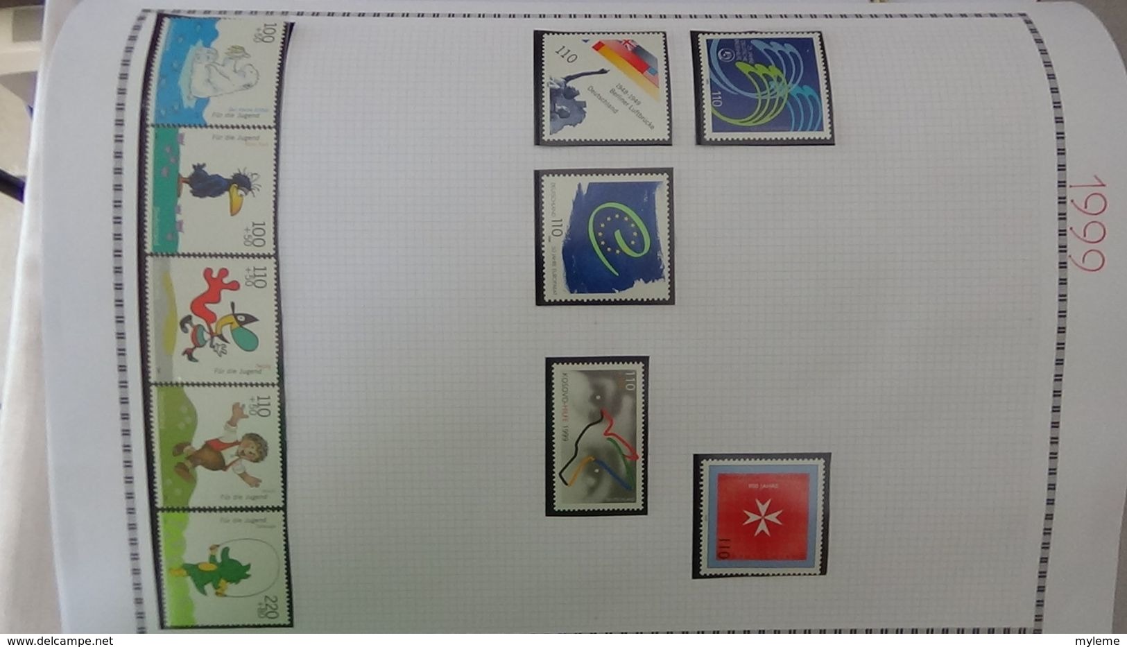 H14 Collection timbres, blocs et carnets ** Allemagne Fédérale de 1980 à 2000