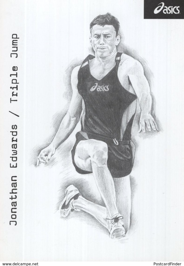 Jonathan Edwards Olympic Games Triple Jump Champion Photo Card - Athletics