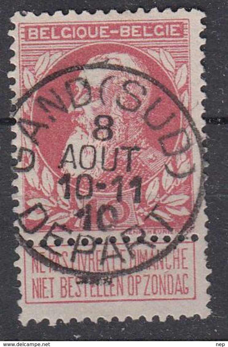 BELGIË - OPB - 1905 - Nr 74 - T1L (GAND(SUD)/DEPART) - COBA + 2.00 € - 1905 Thick Beard