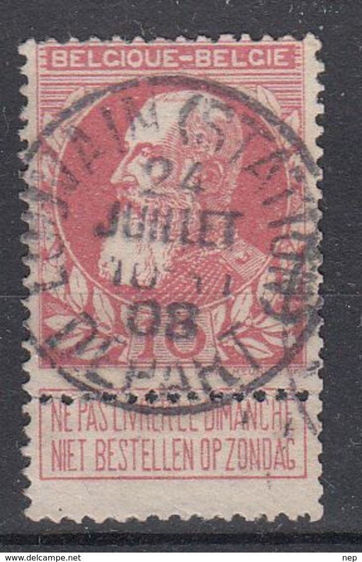 BELGIË - OPB - 1905 - Nr 74 - T1L (LOUVAIN(STATION)DEPART) - COBA + 4.00 € - 1905 Grosse Barbe