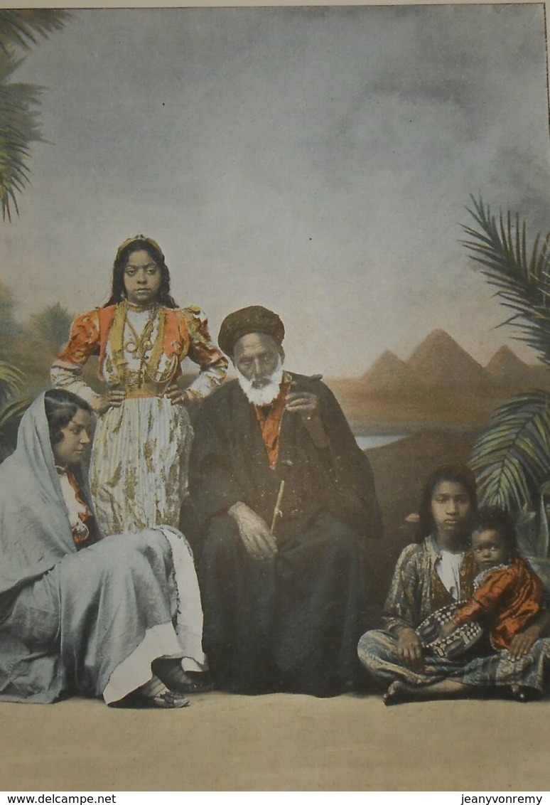 Egypte. Famille Copte. Photogravure Fin XIXe. - Prenten & Gravure