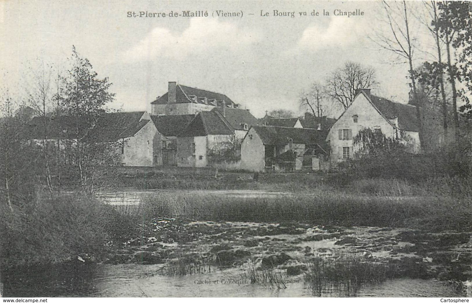 CPA 86 Vienne Saint St Pierre De Maillé Le Bourg Vu De La Chapelle - Otros & Sin Clasificación