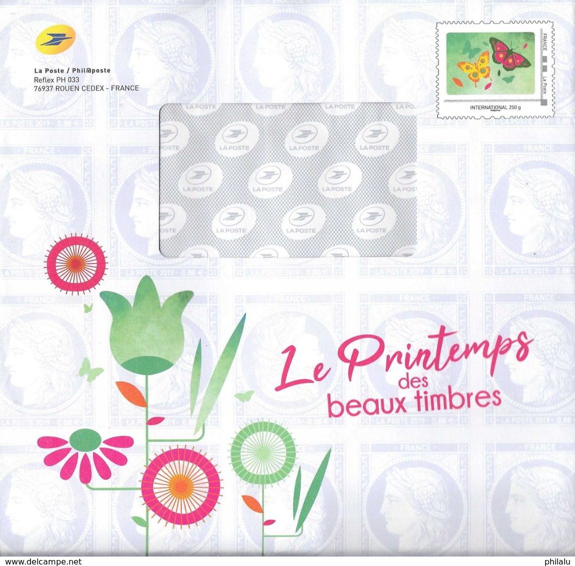 FRANCE Entier Phil@poste Le Printemps Des Beaux Timbres Papillons Philaposte Agrément 209465 - PAP : Altri (1995-...)