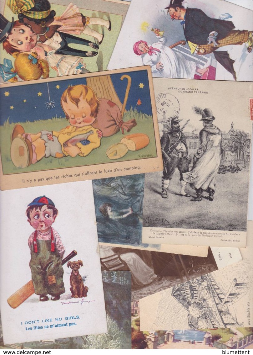 Lot 2499 De 10 CPA Illustrateurs Divers Déstockage Pour Revendeurs Ou Collectionneurs - 5 - 99 Cartoline