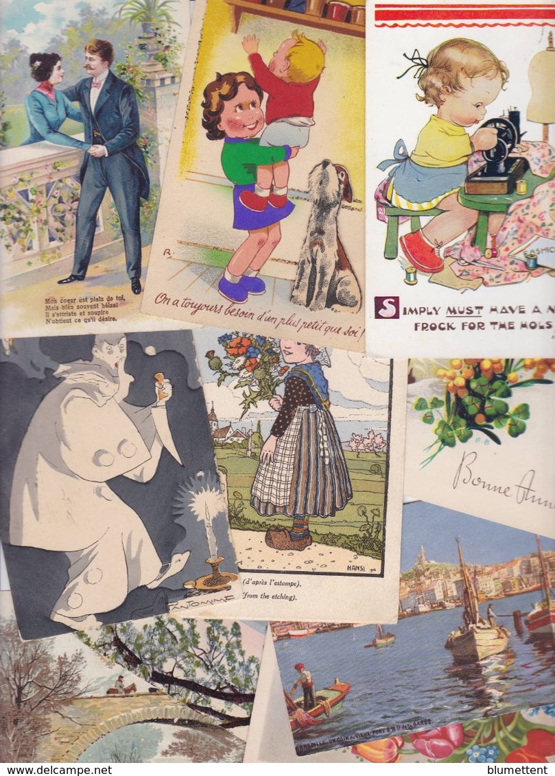 Lot N° 2500 De 10 CPA Illustrateurs Divers Déstockage Pour Revendeurs Ou Collectionneurs - 5 - 99 Postcards